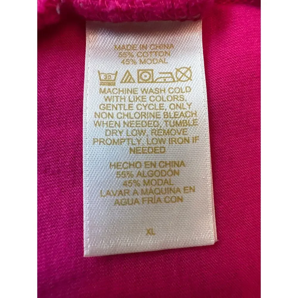 Kate Spade Pink Dream a Little Dream Pajama Set Short Sleeve Capris Cotton XL